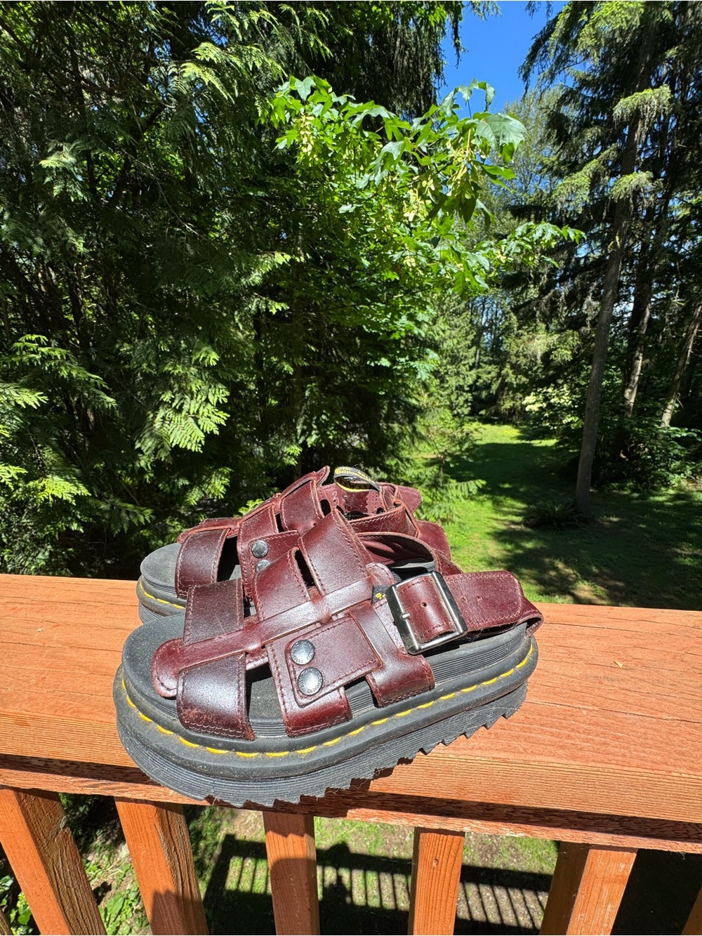 Doc martins Brown Leather Fisherman Sandals - Chunky Platform